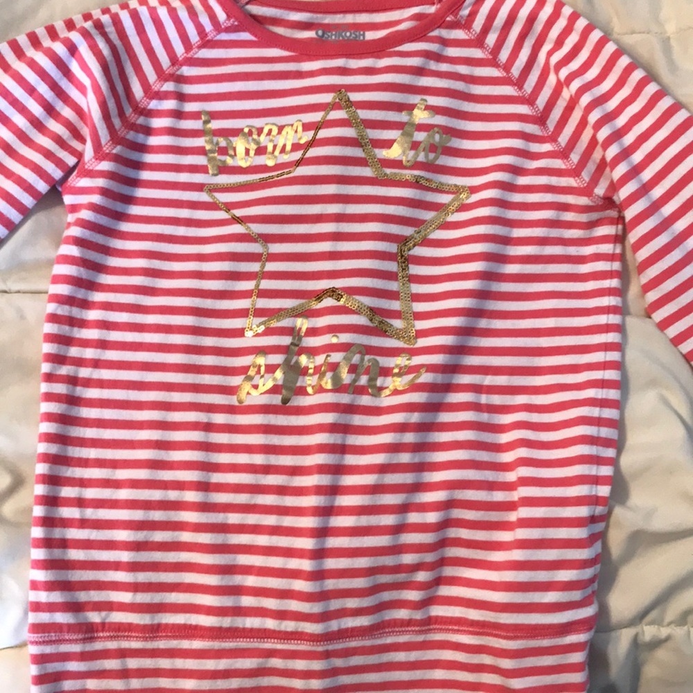 Long Sleeve Striped Graphic Shirt
